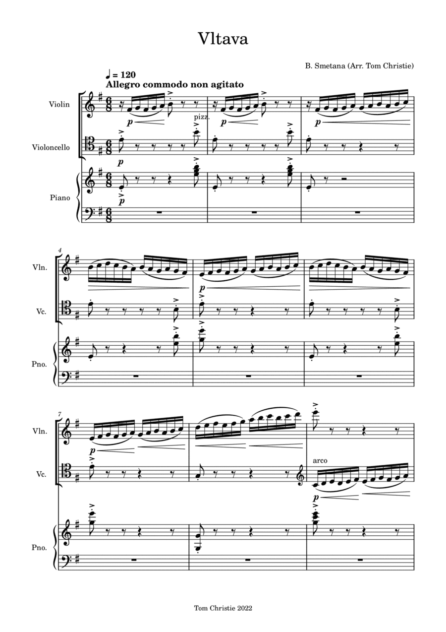Vltava - Bedrich Smetana (full score) (arr. Tom Christie)