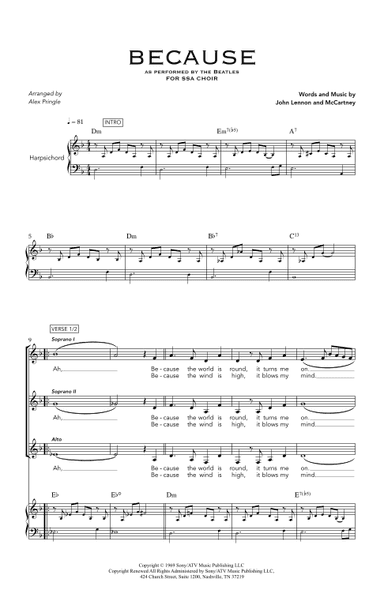 Because (arr. Alex Pringle)
