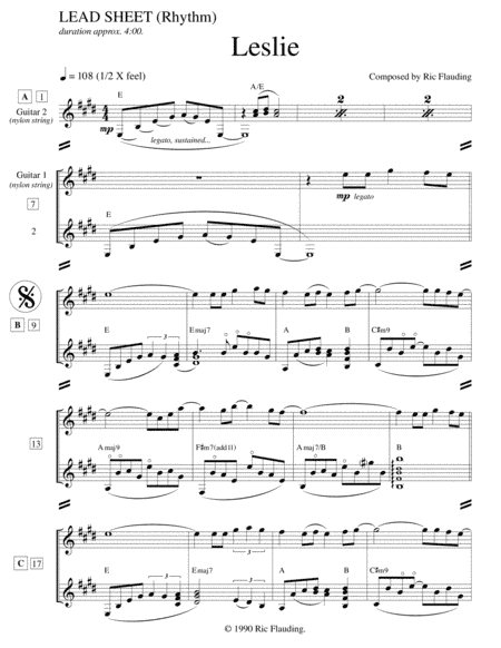 Leslie (Lead Sheet)