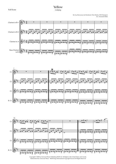 Yellow (arr. Fernando Britto)
