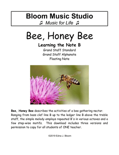 Bee, Honey Bee: Reading on the Grand Staff