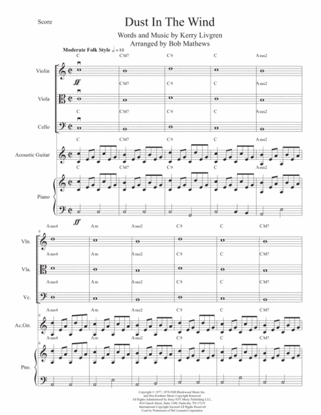 Dust In The Wind (arr. Bob Mathews)