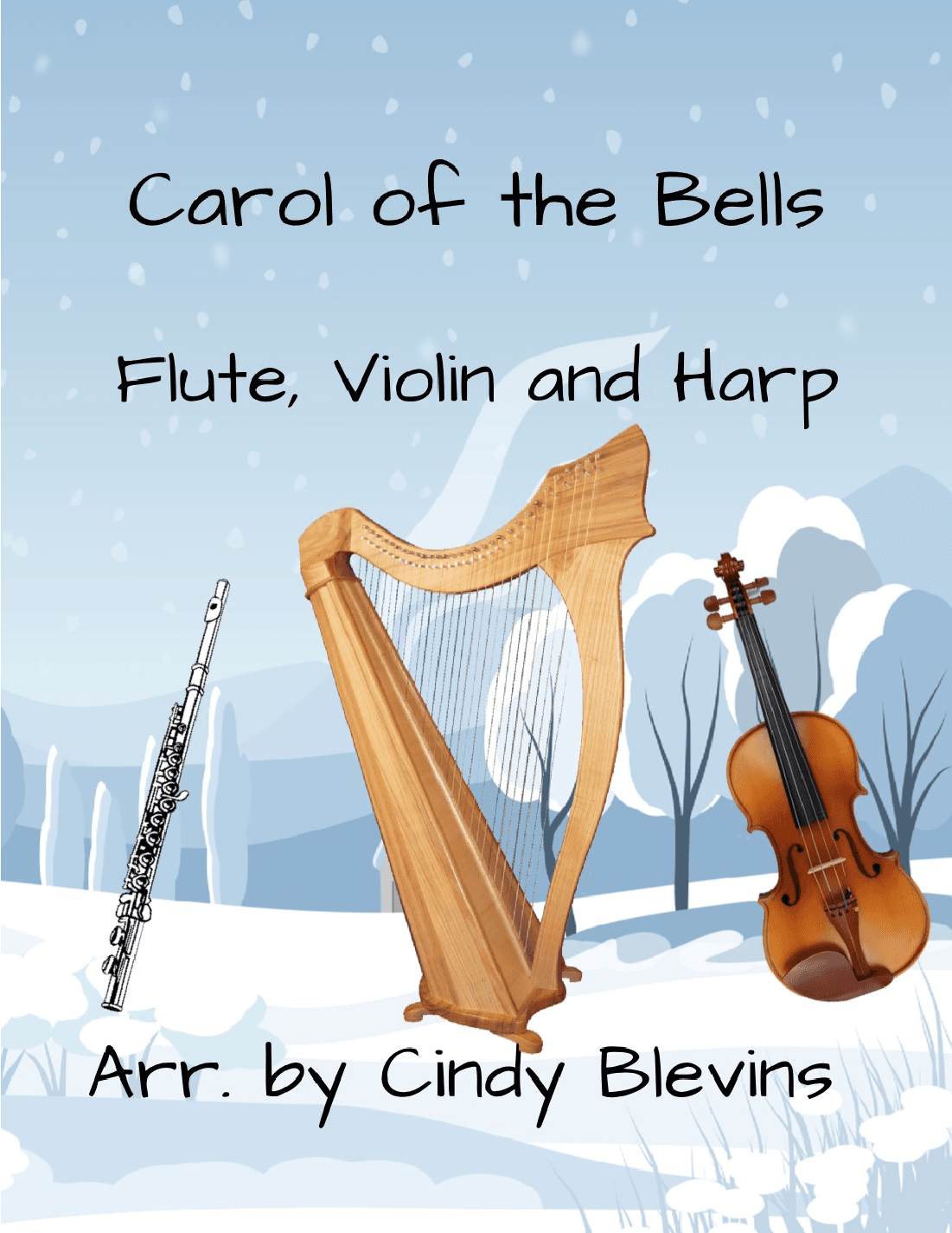 Carol of the Bells, for Harp, Flute and Violin (arr. Cindy Blevins)