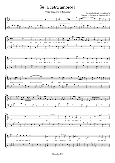 Su la cetra amorosa (arr. Early Music Scores)