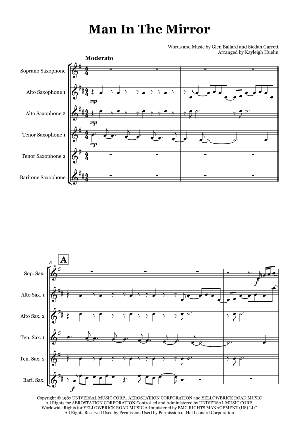 Man In The Mirror (arr. Kayleigh Huelin)