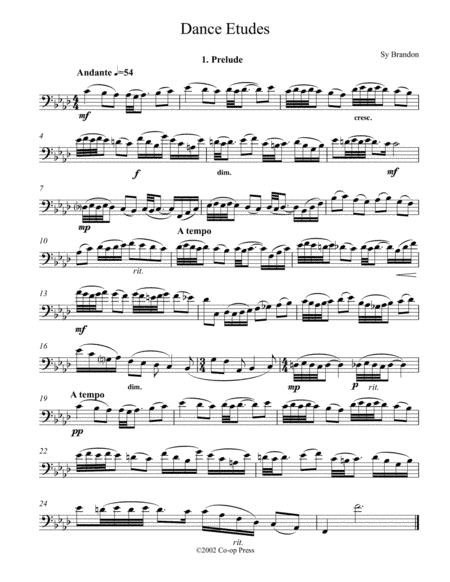Dance Etudes for Euphonium