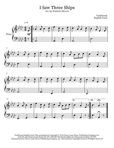 I Saw Three Ships (arr. Dominic Meccia)