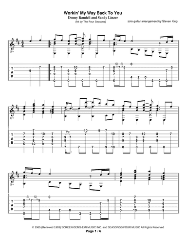 Workin' My Way Back To You (arr. Steven Michael King)