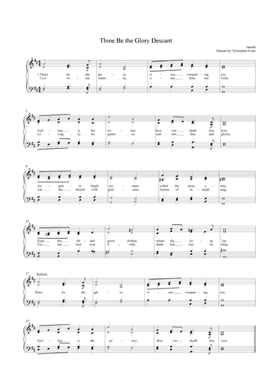 Thine Be the Glory Descant