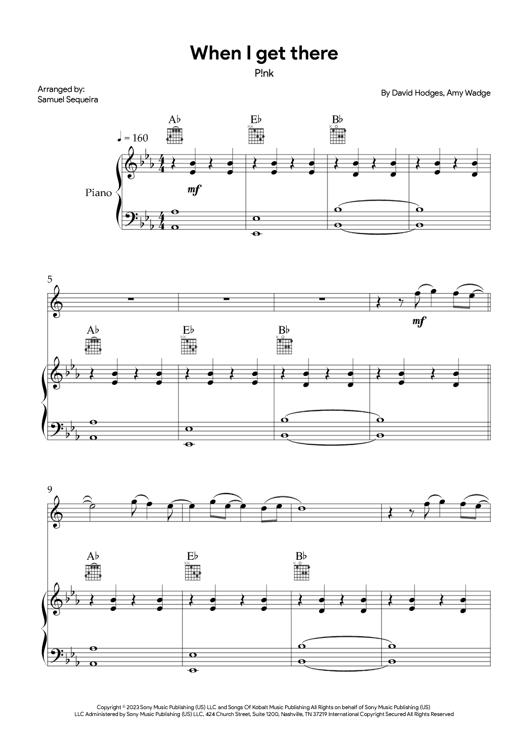 When I Get There (arr. Samuel Sequeira)