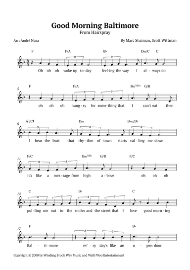 Good Morning Baltimore (arr. André Nusa)