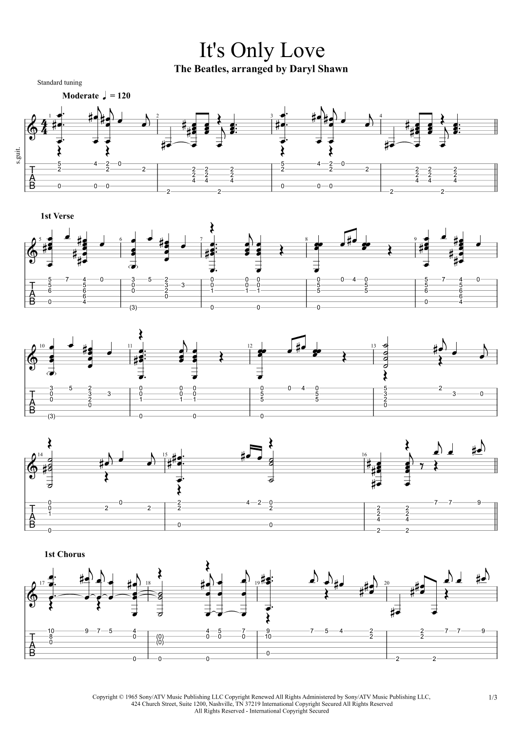 It's Only Love (arr. Daryl Shawn)