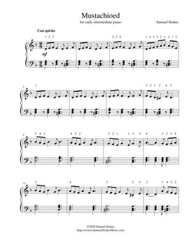 Mustachioed - for early intermediate piano