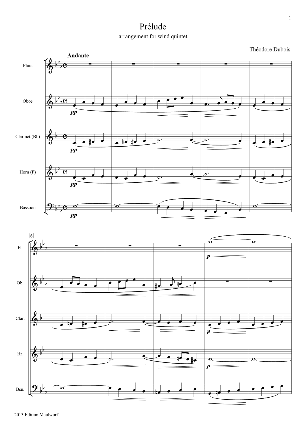 Prelude (arr. Edition Maulwurf)