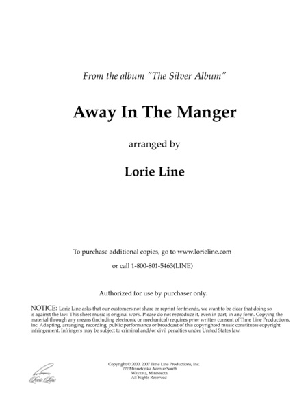 Away In A Manger (from The Silver Album) (arr. Lorie Line)