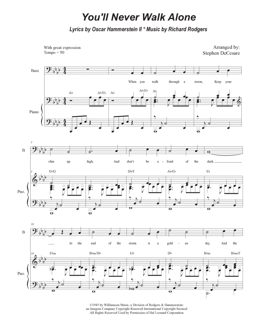 You'll Never Walk Alone (arr. Stephen DeCesare)