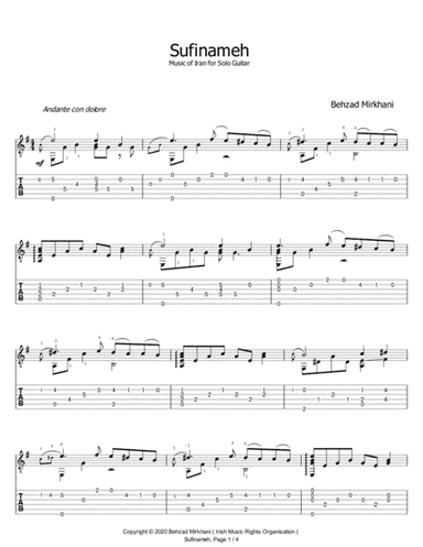 Sufinameh (Music of Iran for Solo Guitar)