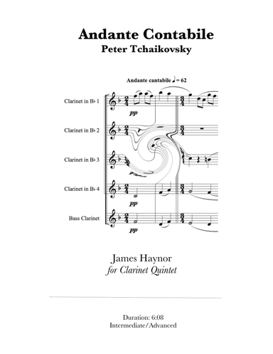 Andante Cantabile for Clarinet Quintet (arr. James Haynor)
