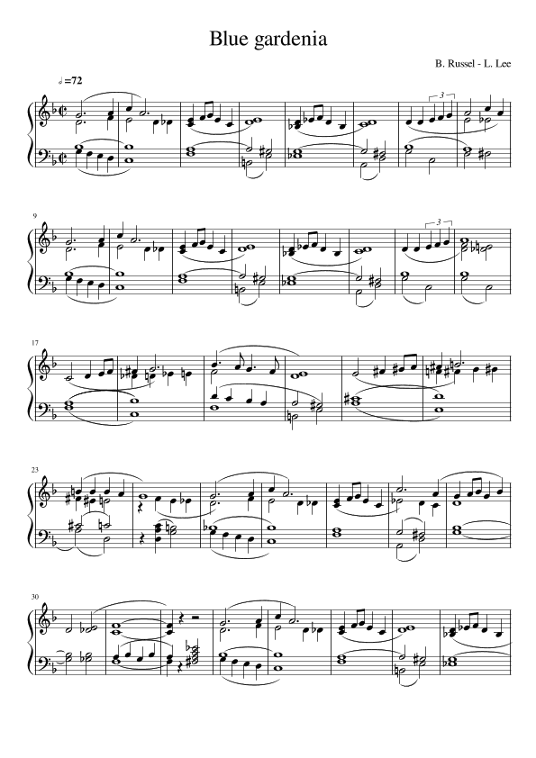 Blue Gardenia (arr. Gianluca Gio)