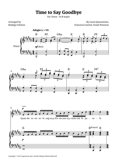 Time To Say Goodbye (arr. Rodrigo Faleiros)