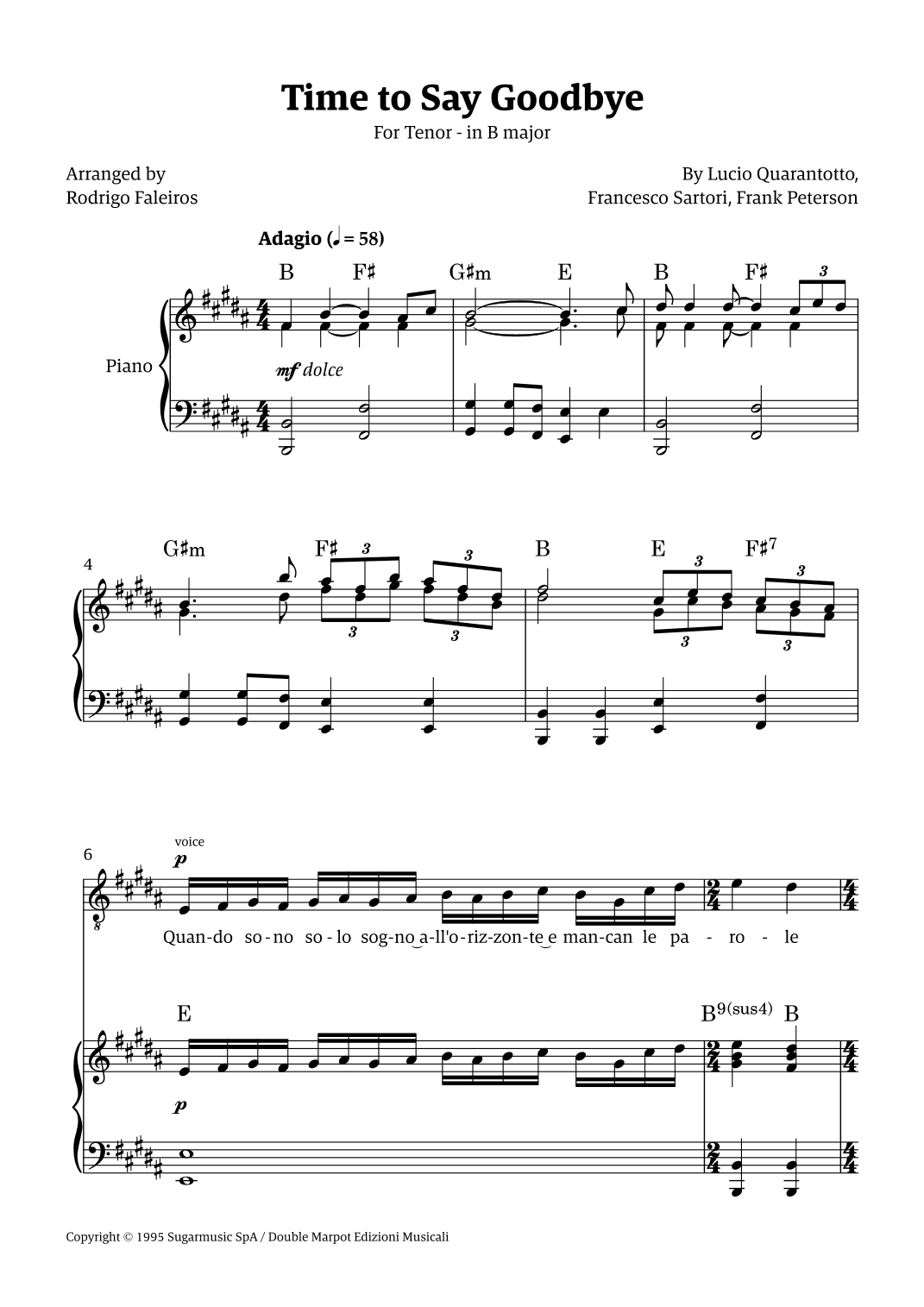 Time To Say Goodbye (arr. Rodrigo Faleiros)