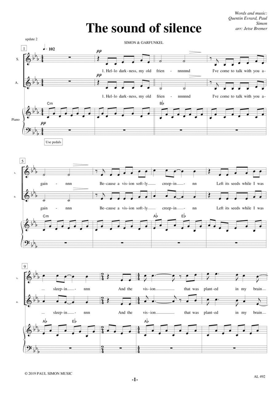 The Sound Of Silence (arr. Jetse Bremer)