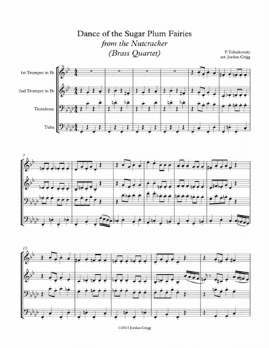 Dance of the Sugar Plum Fairies from the Nutcracker (Brass Quartet) (arr. Jordan Grigg)