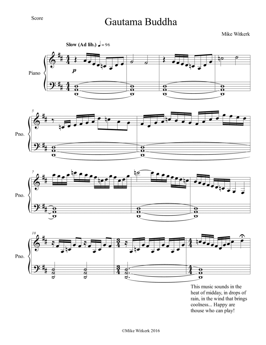 Gautama Buddha (Piano solo)