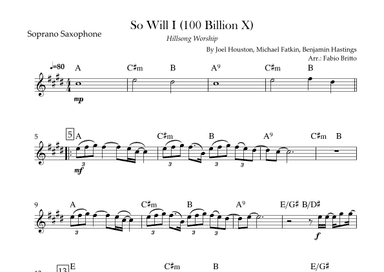 So Will I (100 Billion X) (arr. Fabio Britto)