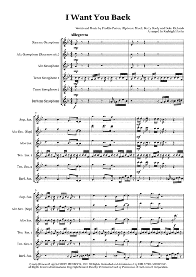 I Want You Back (arr. Kayleigh Huelin)