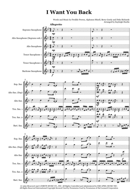 I Want You Back (arr. Kayleigh Huelin)