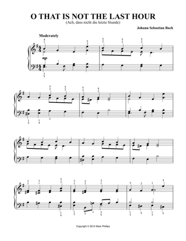 O That Is Not the Last Hour (Ach, dass nicht die letzte Stunde) (arr. Mark Phillips)