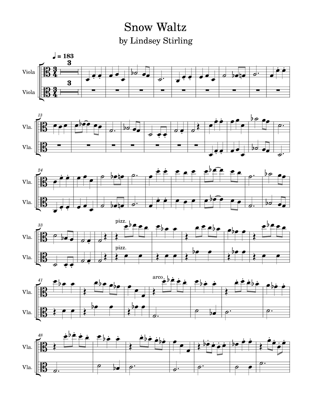 Snow Waltz (arr. Anya Alston)