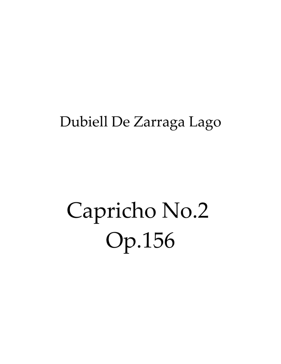 Capricho No.2 Op.156