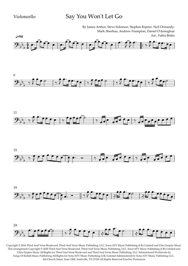 Say You Won't Let Go (arr. Fabio Britto)