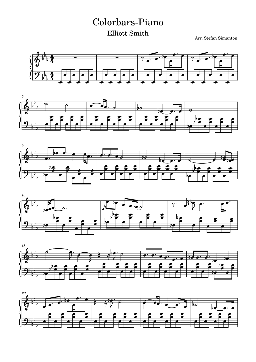 Color Bars (arr. Stefan Simanton)