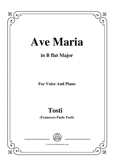 Tosti-Ave Maria in B flat Major,for Voice and Piano (arr. MSM)