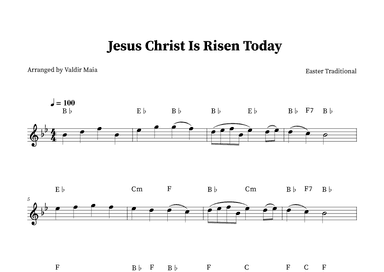 Jesus Christ Is Risen Today - Flute (+ chords) (arr. Valdir Maia)