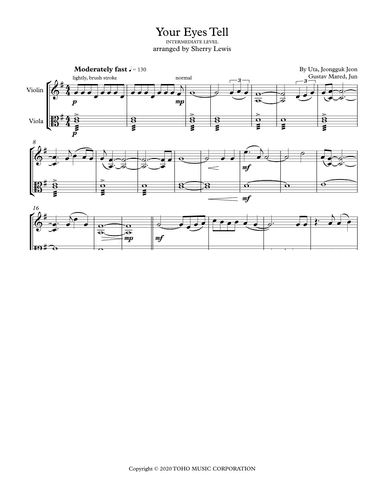 Your Eyes Tell (arr. Sherry Lewis)