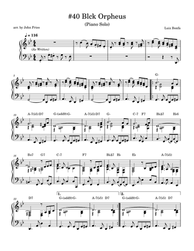 Sweet Happy Life (samba De Orpheo) (arr. John Fries)