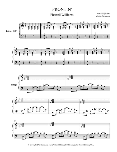 Frontin' (arr. Music Greatness)
