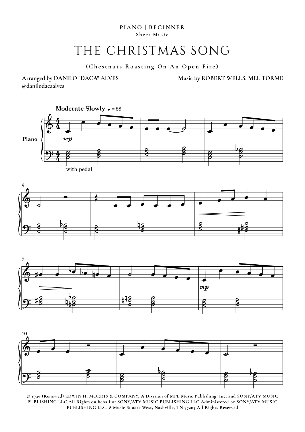 The Christmas Song (chestnuts Roasting On An Open Fire) (arr. Danilo "Daca" Alves)