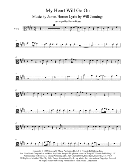 My Heart Will Go On (Love Theme from Titanic) (arr. Kevin Busse)