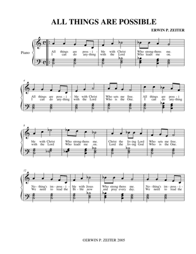 ALL THINGS ARE POSSIBLE