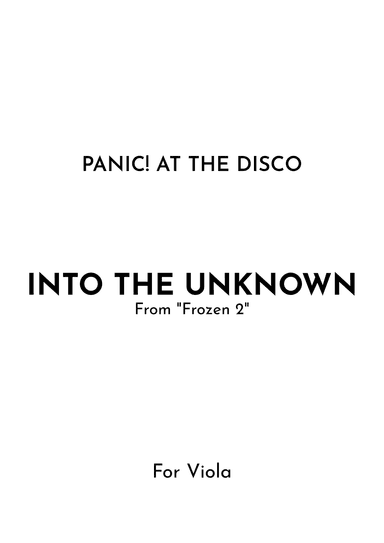 Into The Unknown (arr. Jireh J.)