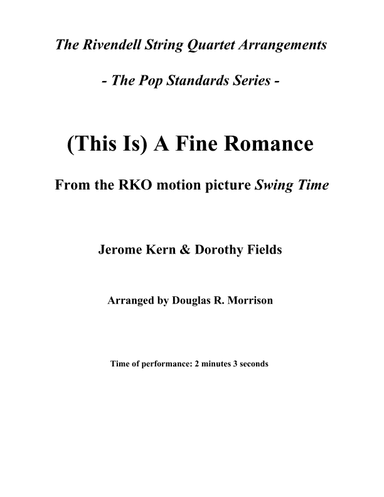 A Fine Romance (arr. Douglas R. Morrison)