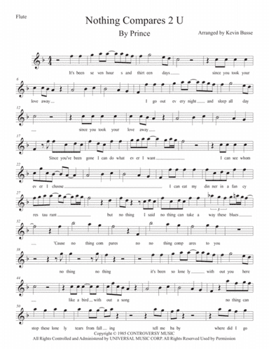 Nothing Compares 2 U (arr. Kevin Busse)