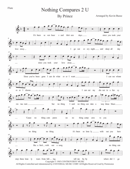 Nothing Compares 2 U (arr. Kevin Busse)