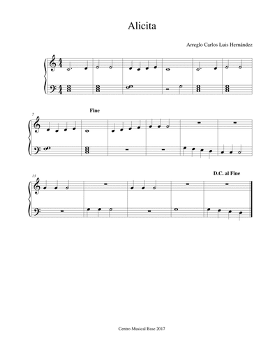 Alicita (Oh Alice) (arr. Centro Musical Base)