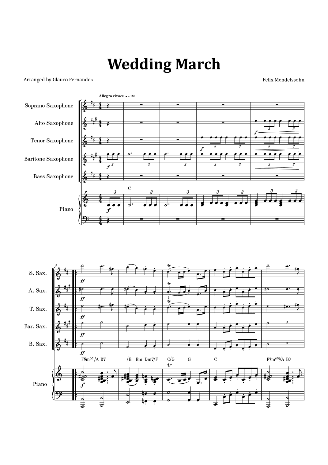 Wedding March (arr. Glauco Fernandes)